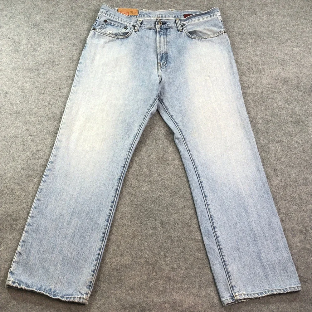 GAP 1969 Mens Jeans 36x30 Blue Stonewash Easy Fit Cotton Denim Casual Dark Wash